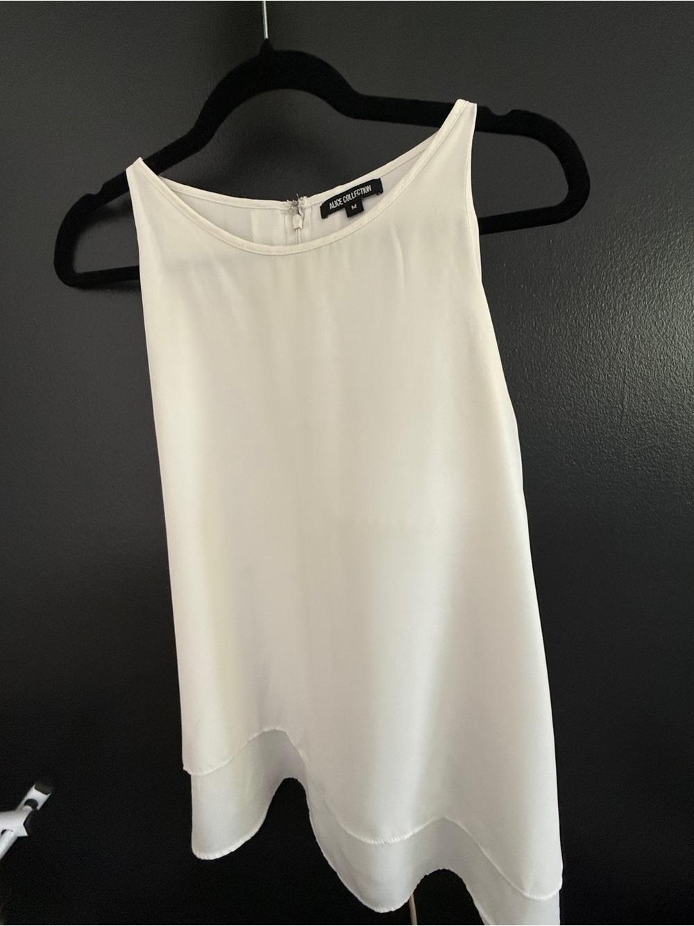 IC COLLECTION White Layered Asymmetrical Camisole